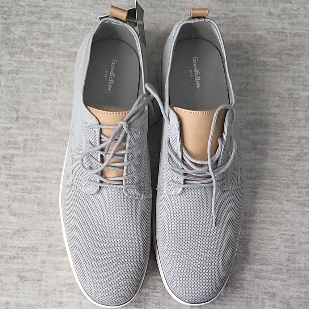 Goodfellow & Co Gray Oxford Sneakers with Tan Tongue Accent